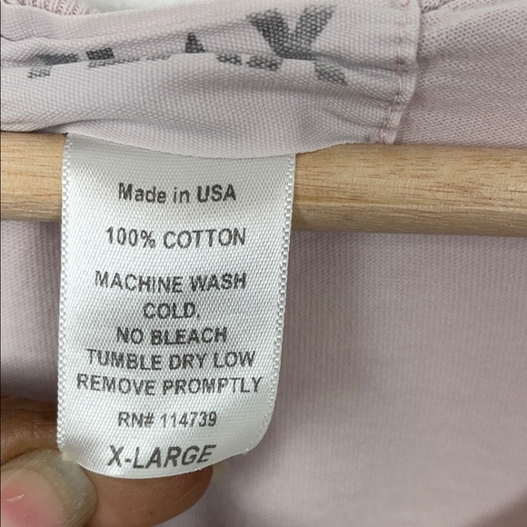 FLAX Short Sleeve Pullover Women's XL V-Neck Casual Fit Mauve Pink T Shirt Top - Picture 8 of 9